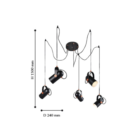 картинка Подвесная люстра Ampolla 2007-5P от магазина BTSvet