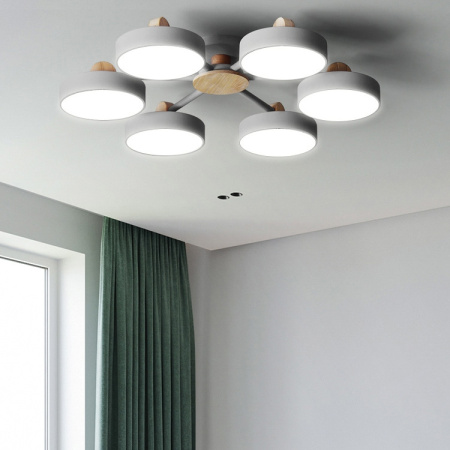 картинка Потолочная люстра светодиодная MOVE 6 Gray от магазина BTSvet