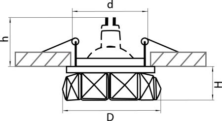 картинка Встраиваемый светильник l 032704 от магазина BTSvet