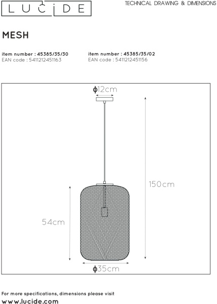 картинка Подвесной светильник Mesh 45385/35/30 от магазина BTSvet