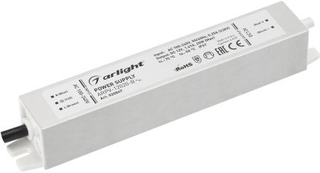 Блок питания ARPV-12020-B (12V, 1.7A, 20W) (Arlight, IP67 Металл, 3 года) 020847