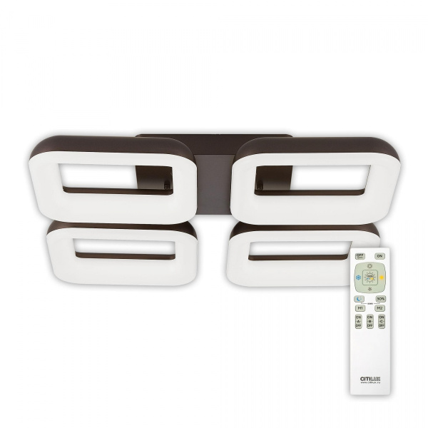 Потолочная люстра светодиодная с управлением смарфоном и пультом регулировка яркости и цветовой температуры Паркер Смарт CL225A245E RGB