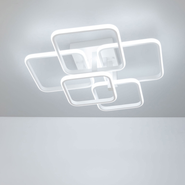 картинка Потолочная люстра светодиодная с пультом регулировкой яркости и цветовой температуры ночным режимом и таймером Бакстер CL230B150 от магазина BTSvet