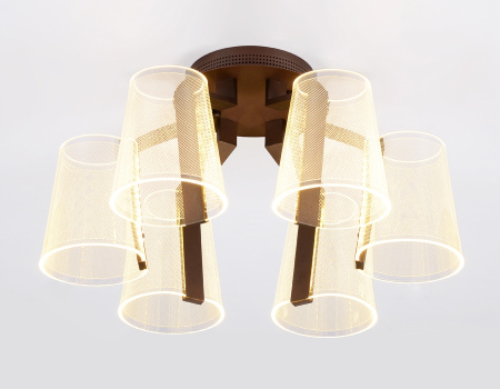 картинка Потолочная люстра светодиодная с пультом регулировкой цветовой температуры и яркости ночным режимом возможность управления смартфоном ACRYLICA AK4033 от магазина BTSvet