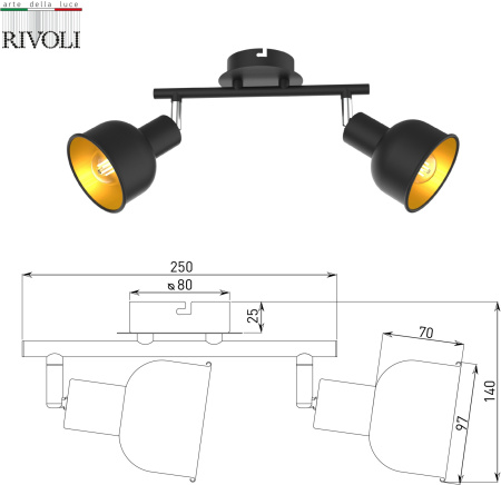 картинка Спот на штанге Rivoli Jessica 7050-702 от магазина BTSvet