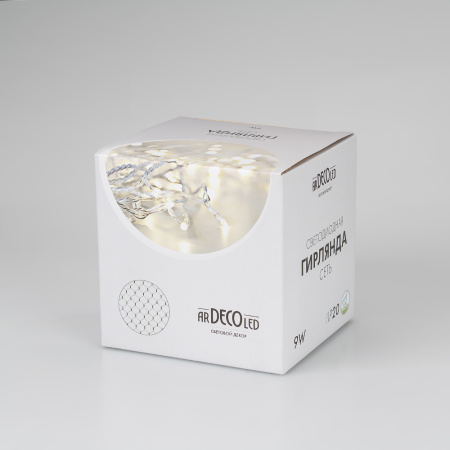 картинка Светодиодная гирлянда ARD-NETLIGHT-HOME-1500x1000-CLEAR-96LED RGB (230V, 9W) (Ardecoled, IP20) 024670 от магазина BTSvet