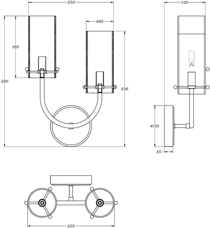 картинка Бра Arco MOD223WL-02BS от магазина BTSvet