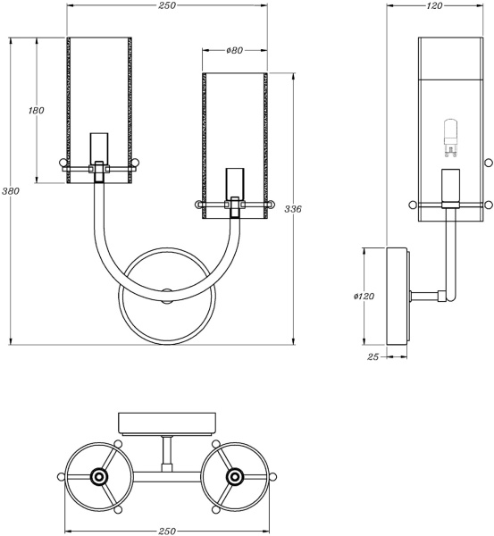 картинка Бра Arco MOD223WL-02BS от магазина BTSvet