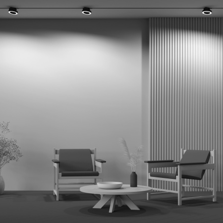 картинка Трековый светильник однофазный 220V светодиодный Rim TR044-1-12W3K-B от магазина BTSvet