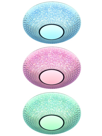 картинка Потолочный светильник светодиодный с пультом регулировкой яркости и цветовой температуры LED LAMPS 81236 RGB от магазина BTSvet