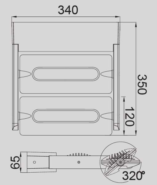 картинка Настенный светильник уличный светодиодный IP65 W6144-2 Gr от магазина BTSvet