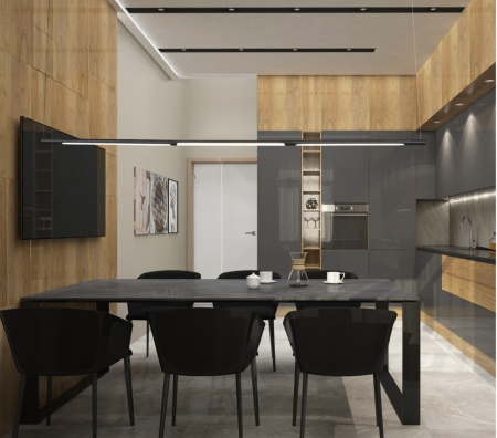 картинка Подвесной светодиодный светильник LARGO SP33W L1770 BLACK от магазина BTSvet