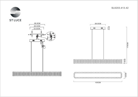 картинка Подвесной светильник Estense SL6203.413.42 от магазина BTSvet