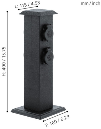 картинка Уличный блок штекерных розеток Park 4 93426 от магазина BTSvet