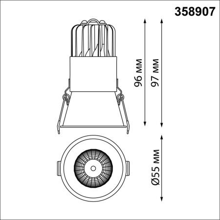 картинка Встраиваемый светодиодный светильник Lang 358907 от магазина BTSvet