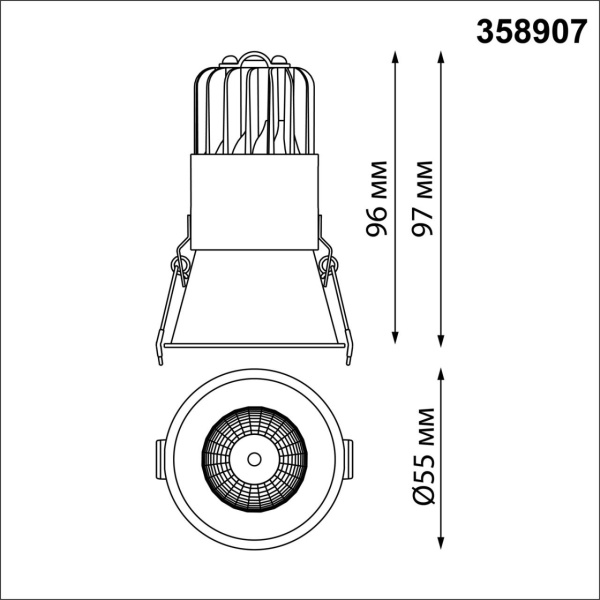картинка Встраиваемый светодиодный светильник Lang 358907 от магазина BTSvet