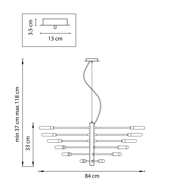 картинка Подвесная люстра Ragno 733127 от магазина BTSvet