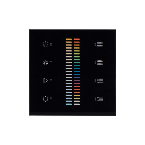 картинка Панель Sens SR-2830C-AC-RF-IN Black (220V,RGB+CCT,4зоны) (Arlight, IP20 Пластик, 3 года) 019062 от магазина BTSvet