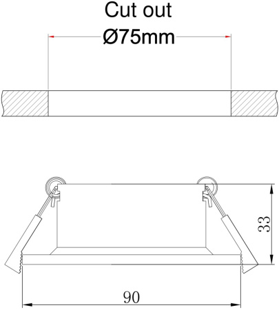 картинка Встраиваемый светильник Barret DL041-01G от магазина BTSvet