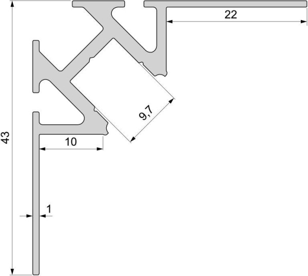 картинка Профиль для светодиодной ленты EV-01-08 975341 от магазина BTSvet