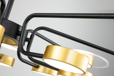 картинка Люстра потолочная светодиодная на штанге Halo 10211/SG LED*212W Gold/Black от магазина BTSvet