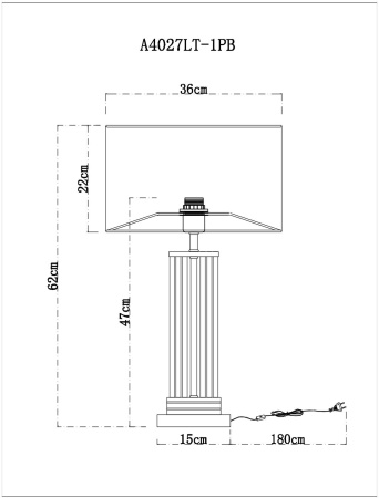 картинка Интерьерная настольная лампа с выключателем Matar A4027LT-1PB от магазина BTSvet