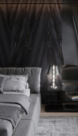 картинка Интерьерная настольная лампа светодиодная с выключателем Amulet MOD555TL-L9CH5K от магазина BTSvet