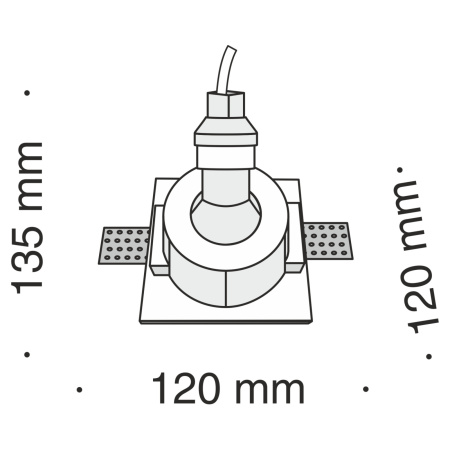 картинка Встраиваемый светильник Gyps DL001-1-01-W от магазина BTSvet