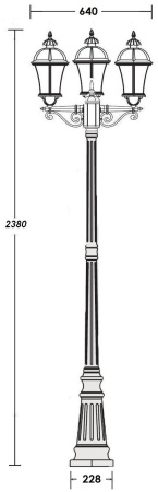 картинка Наземный фонарь ROMA L 95209LB W от магазина BTSvet