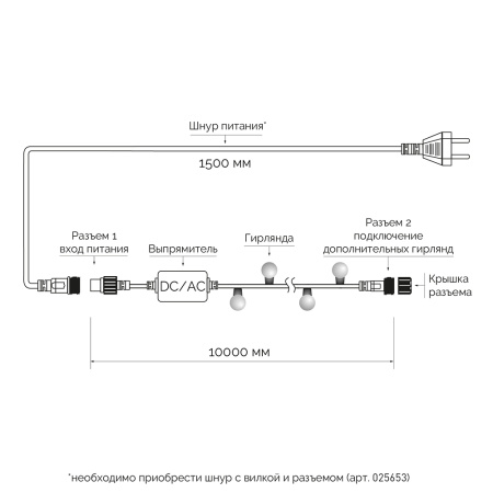 картинка Светодиодная гирлянда ARD-BALL-PRO-D23-10000-BLACK-80LED RGB (230V, 7W) (Ardecoled, IP65) 025622 от магазина BTSvet