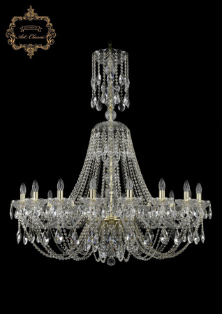 Хрустальная подвесная люстра 11.21.18.400.XL-128.Gd.Sp