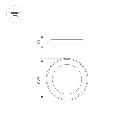 картинка Вставка SP-POLO-R65 (GD, 3-3) (Arlight, Металл) 024245 от магазина BTSvet