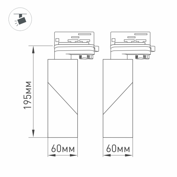 картинка Трековый светильник светодиодный LGD-TWIST-TRACK-4TR-S60x60-12W Day4000 (WH-BK, 30 deg) (Arlight, IP40 Металл, 3 года) 026763 от магазина BTSvet