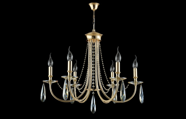 картинка Подвесная люстра VICTORIA SP6 GOLD/AMBER от магазина BTSvet
