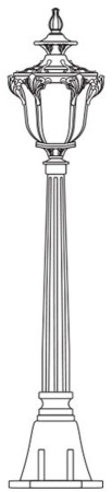 картинка Наземный фонарь уличный Флоренция 11426 от магазина BTSvet