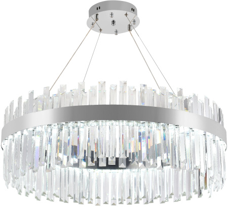 картинка Подвесная люстра хрустальная светодиодная с управлением смартфоном и пультом регулировкой цветовой температурой и яркости ночным режимом и таймером LED LAMPS 81273 от магазина BTSvet
