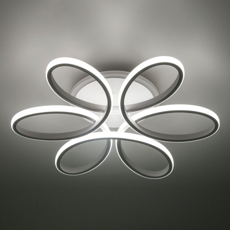 картинка Потолочная люстра светодиодная с управлением смарфоном и пультом регулировка яркости и цветовой температуры Сезар Смарт CL233A150E RGB от магазина BTSvet