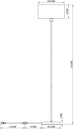 картинка Торшер с выключателем Room V2734-1F от магазина BTSvet