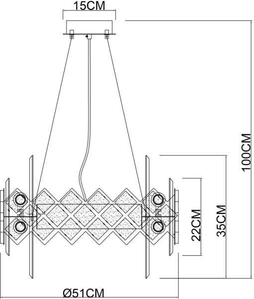 картинка Подвесная люстра Amelia A1039SP-10BK от магазина BTSvet