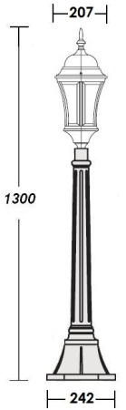 картинка Наземный фонарь ASTORIA 1 L 91307L Bl от магазина BTSvet