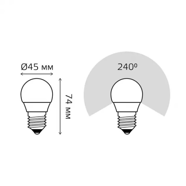 картинка Лампочка светодиодная груша E27 6W 4100K 560lm 53226 от магазина BTSvet