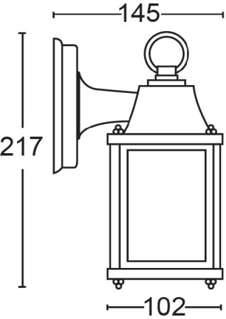 картинка Настенный фонарь уличный FRANKFURT 15806 Gb от магазина BTSvet
