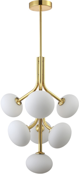 Потолочная люстра на штанге Alicia SP7 Gold/White