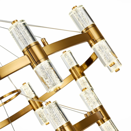 картинка Подвесная люстра Gemina SL6007.203.32 Латунь/Прозрачный LED 32*2,5W 4000K от магазина BTSvet