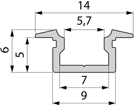 картинка Профиль для светодиодной ленты ET-01-05 975081 от магазина BTSvet