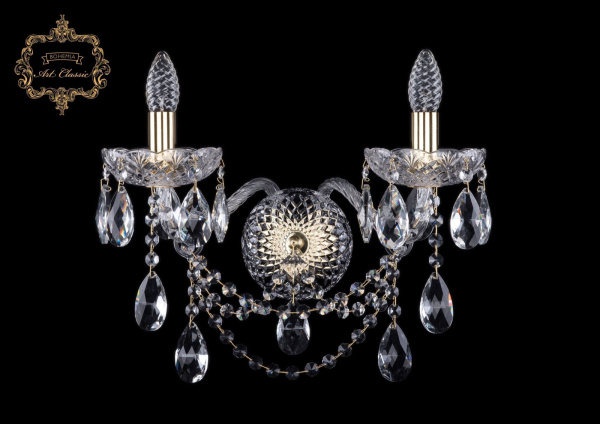 Хрустальное бра 10.25.2.200.XL.Gd.Sp
