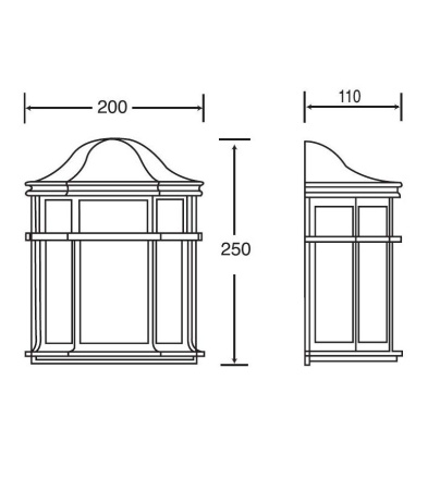 картинка Настенный фонарь уличный 91432 Bl от магазина BTSvet