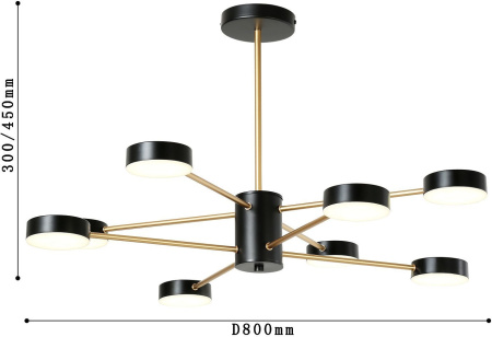 картинка Потолочная люстра на штанге Atma 3058-8P от магазина BTSvet