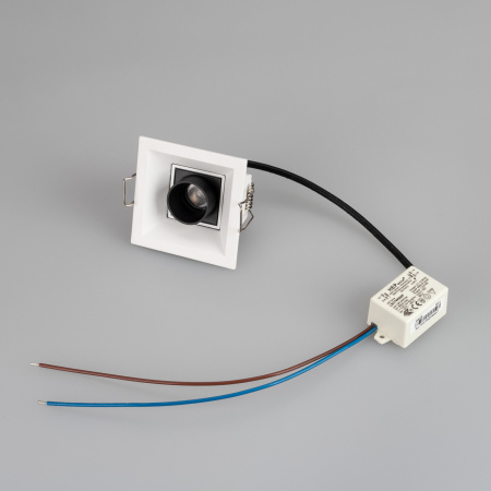 картинка Светильник встраиваемый LED MS-ORIENT-BUILT-TURN-TC-S67x67-3W Day4000 (WH-BK, 30 deg, 230V) (Arlight, IP20 Металл, 5 лет) 032220 от магазина BTSvet