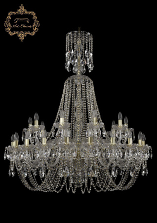Хрустальная подвесная люстра 11.11.20+10.400.XL-128.Gd.Sp